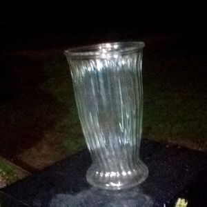 Clear glass vase